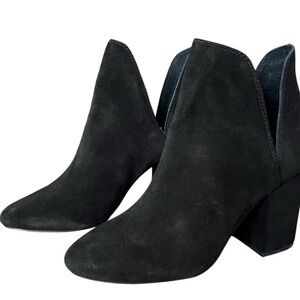 Steve Madden Black Suede Ankle Booties NIB
